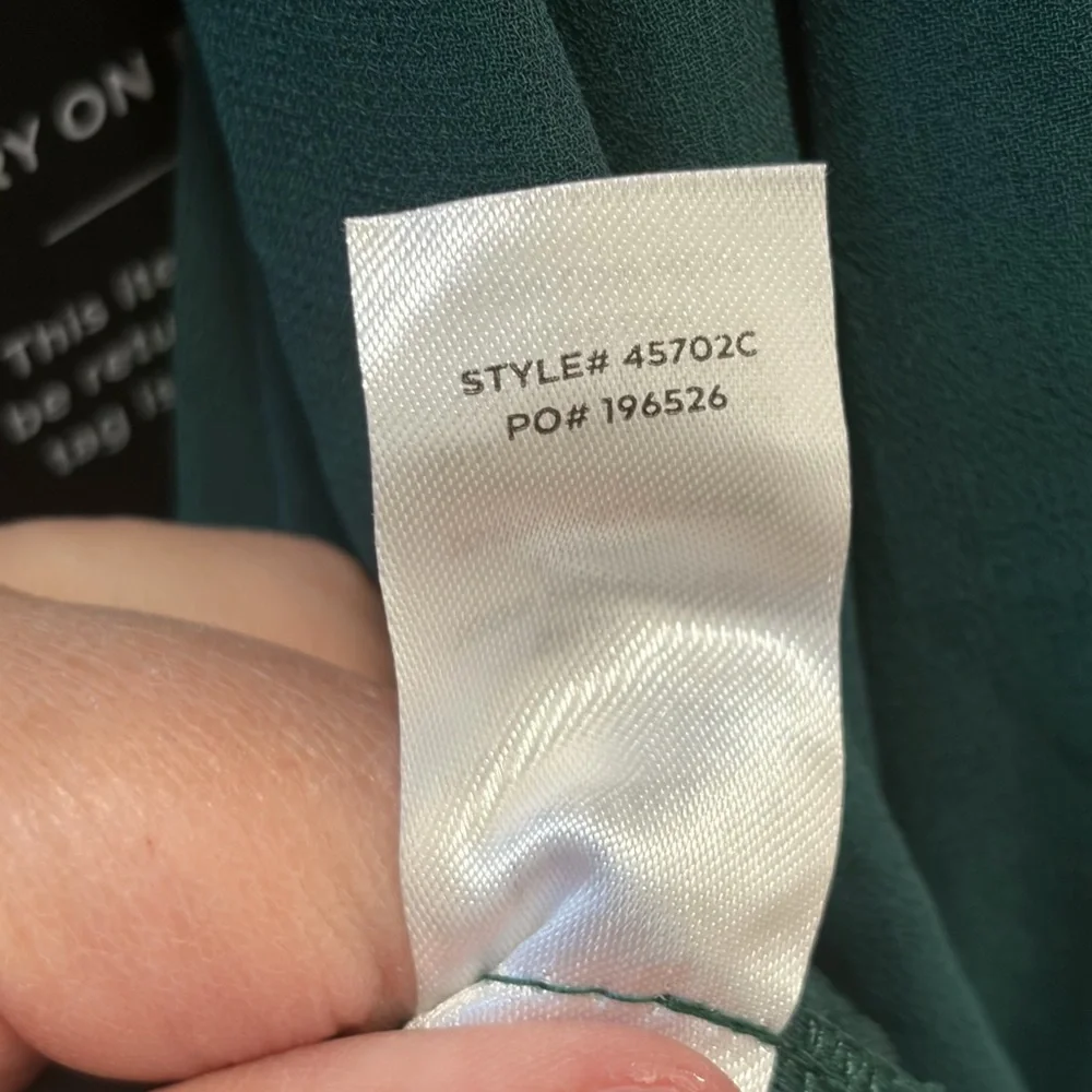 Lulus Tier Elegance NWT size Large Hunter Green Long Sleeve Tiered Maxi Dress - Picture 12 of 14